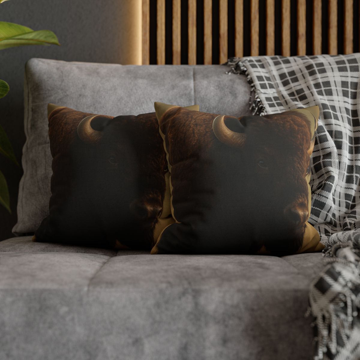 Thunder Stillness American Bison soft cotton pillow cases