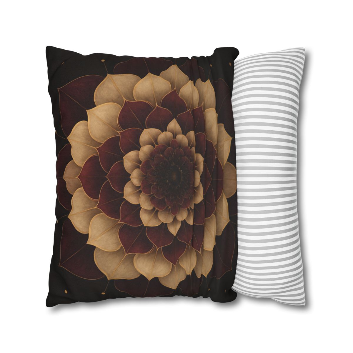 Petal Orbit Mandala designer print pillow cases