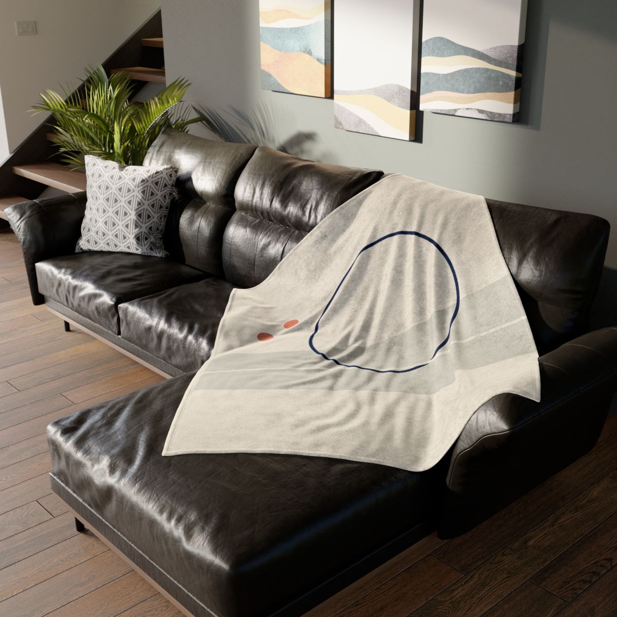 Quiet Orbit With Split Panel stylish throw blankets