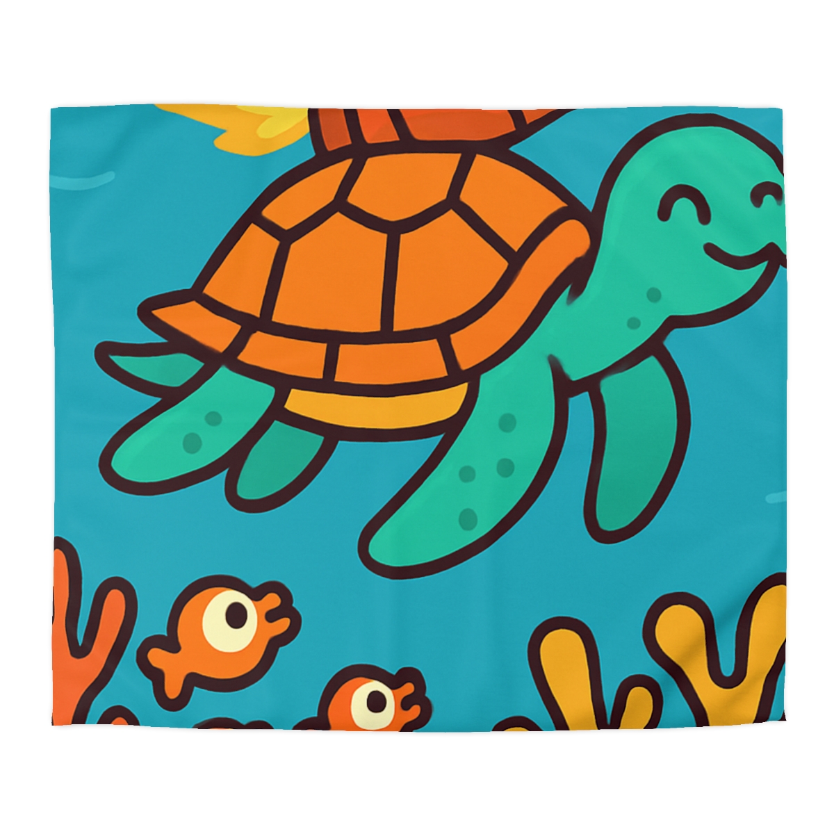 Rocket Powered Turtle Reef soft comforter duvets