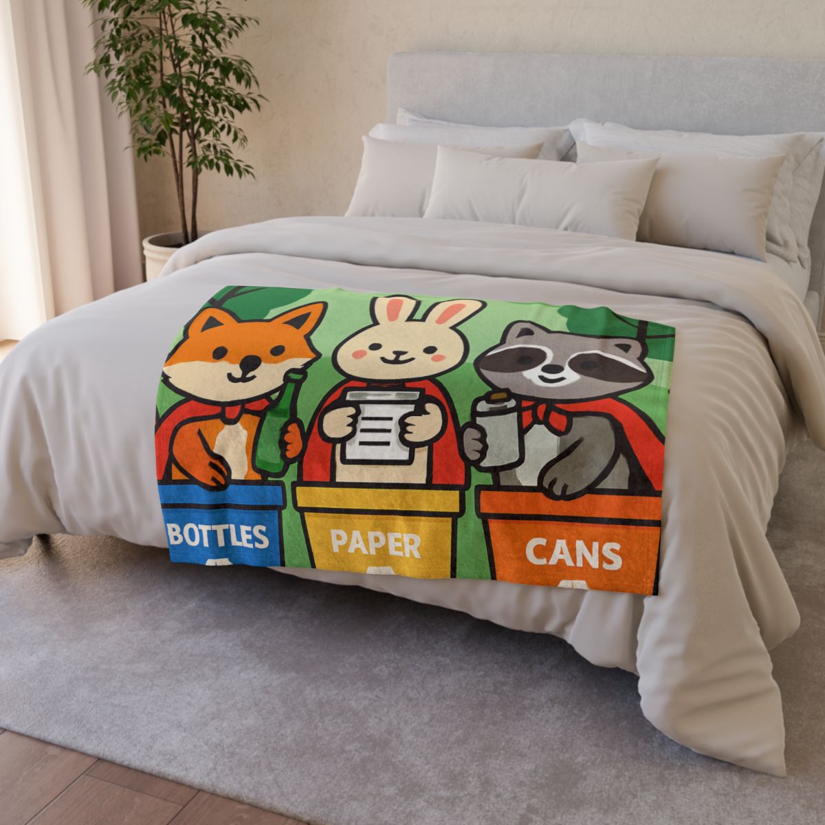 Forest Recycle Rangers stylish throw blankets
