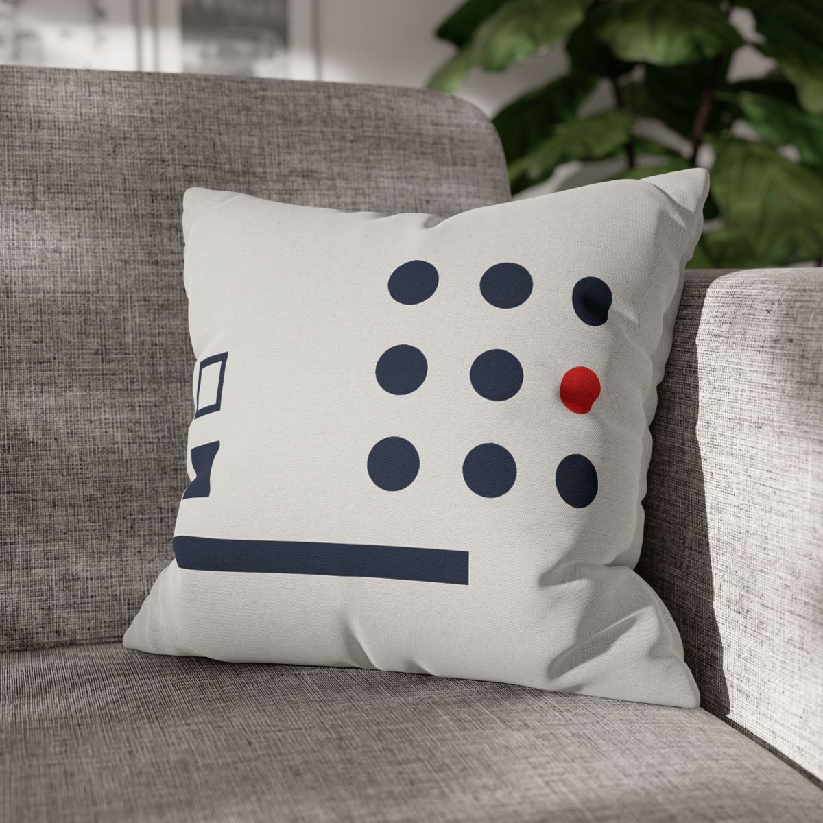 Missing Cell Dot Grid With Long Bar personalized pillow covers