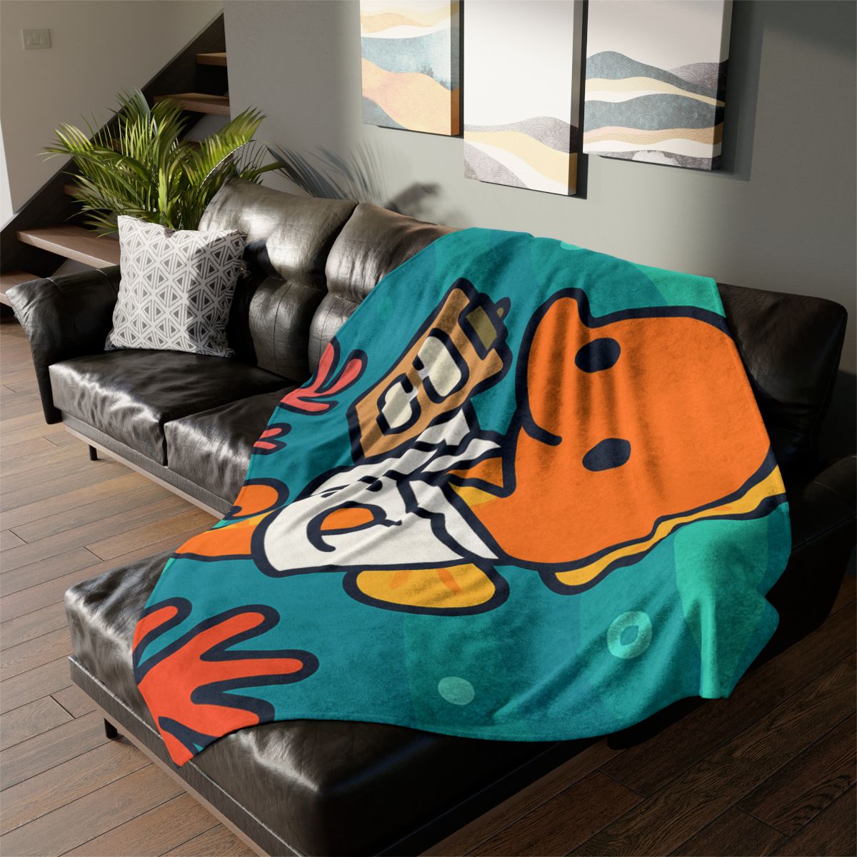 Aurora Reef Seahorse Scientist decorative home blankets