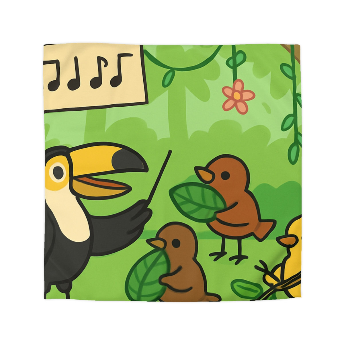 Rainforest Orchestra Of Birds unique patterned duvets