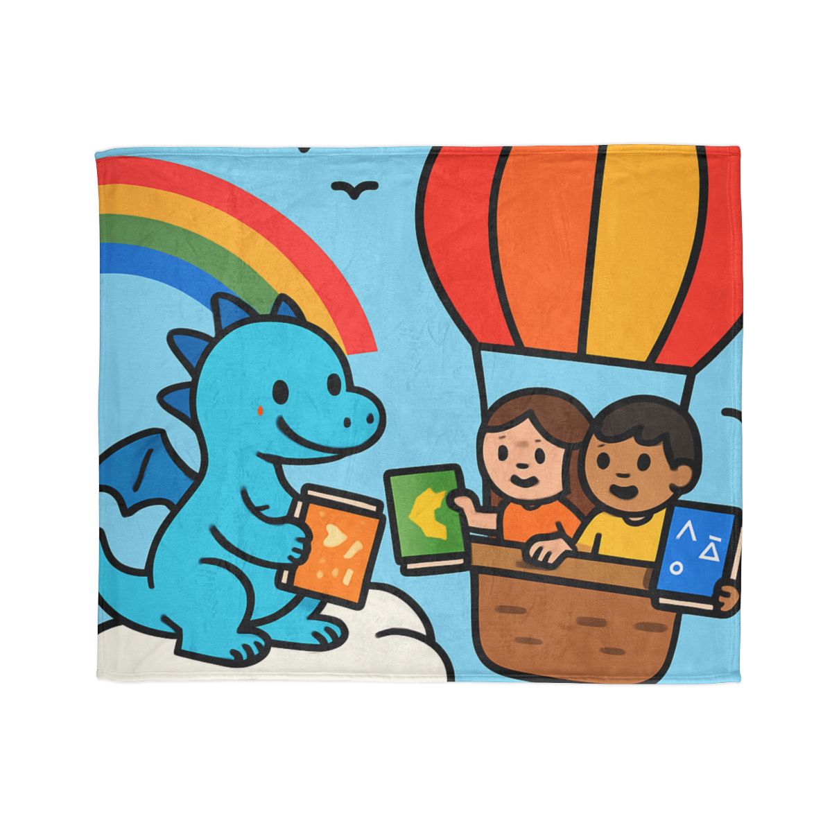 Cloud Library Run By A Gentle Dragon stylish throw blankets