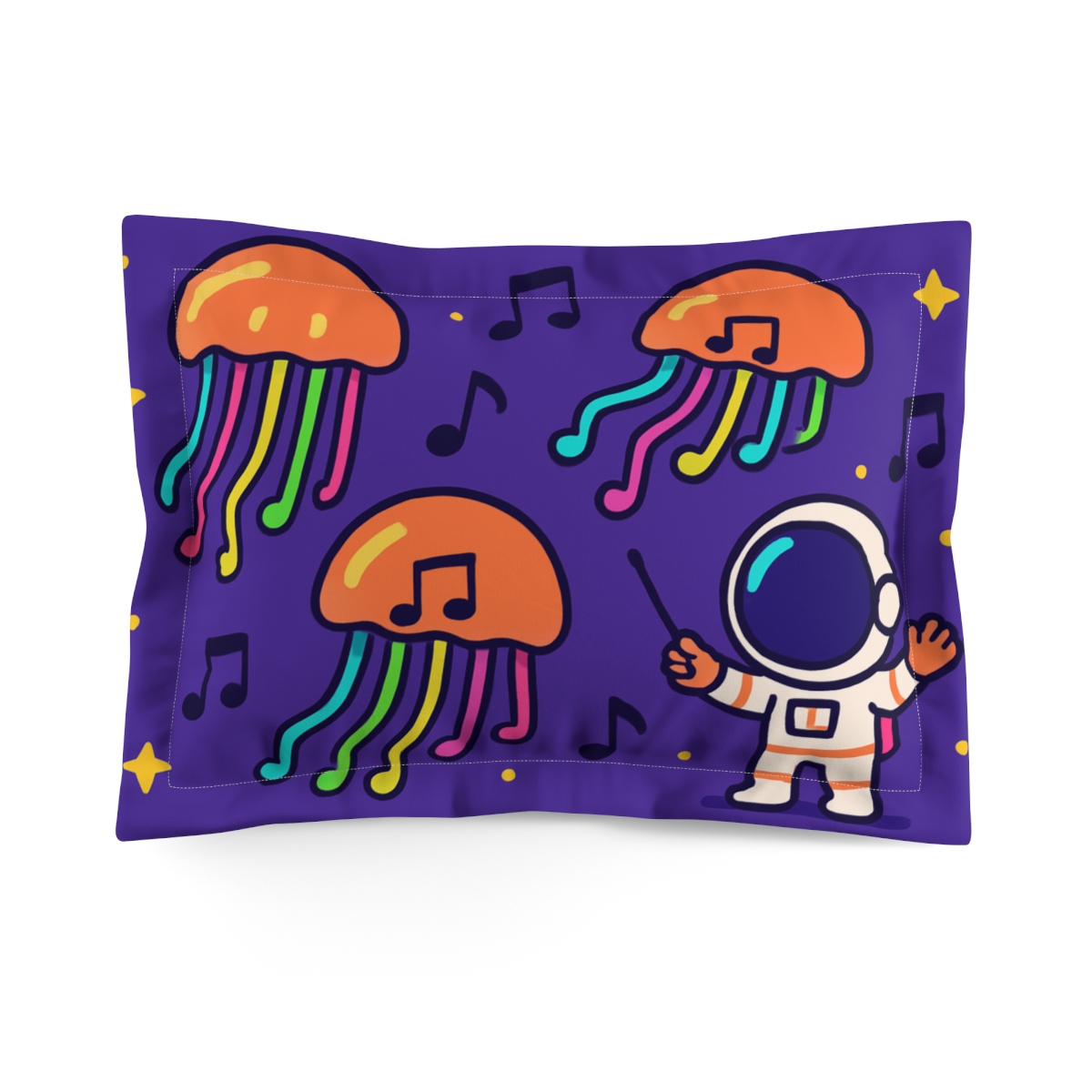 Nebula Jellyfish Orchestra stylish throw pillows