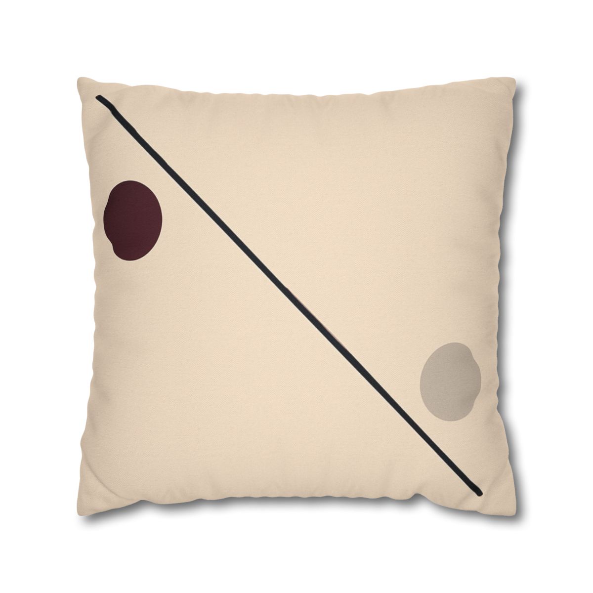Diagonal Line And Twin Circles soft cotton pillow cases