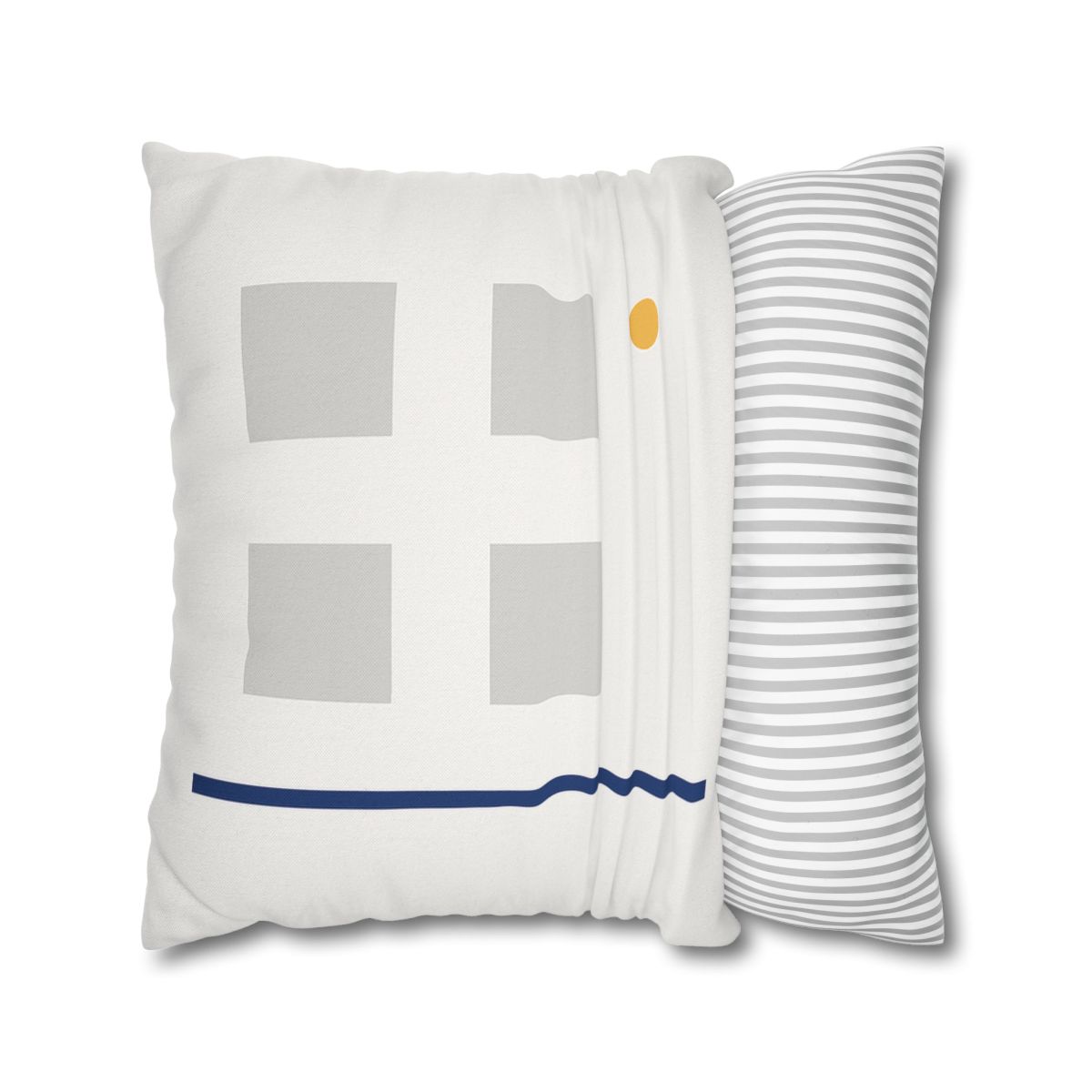 Sparse Grid With Missing Corner And Accent Point designer print pillow cases