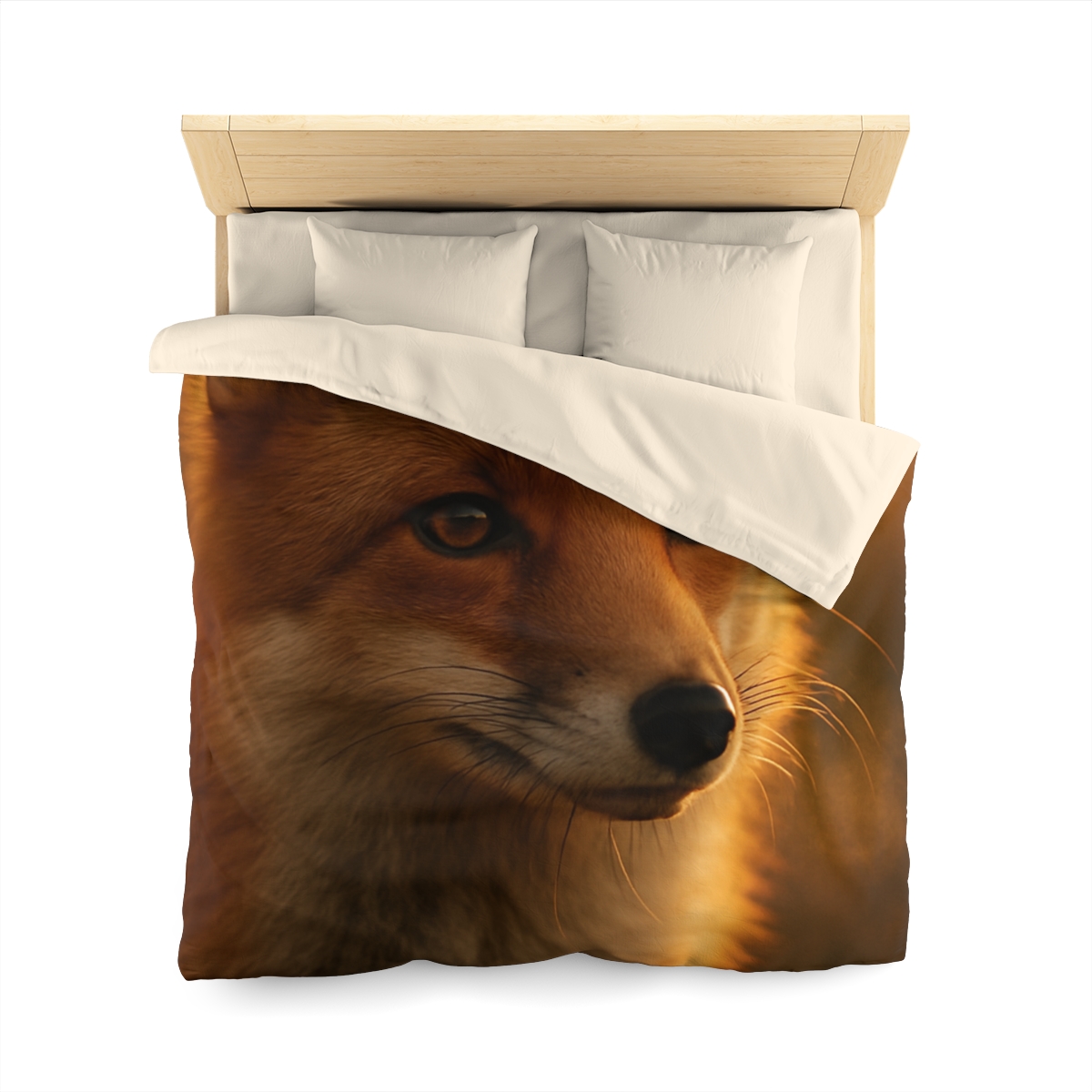 Crimson Whisper Red Fox unique patterned duvets