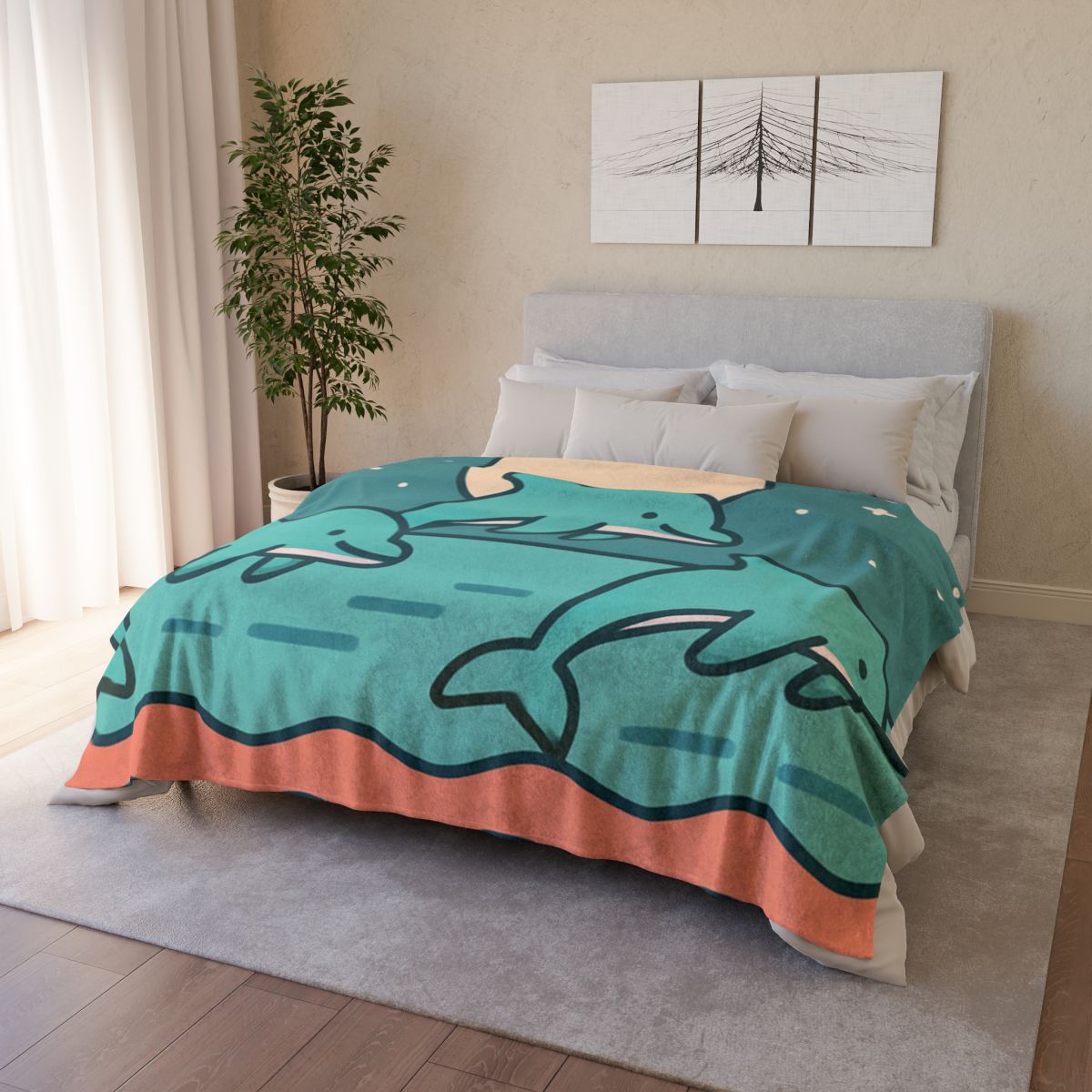 Moonlight Dolphin Parade warm winter blankets