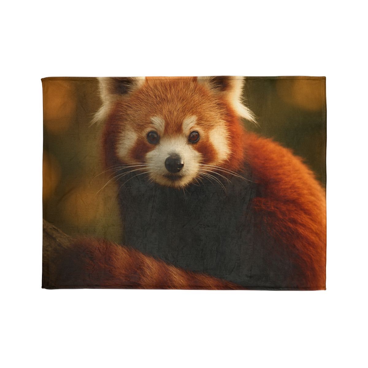 Crimson Whisper Red Panda trendy patterned blankets