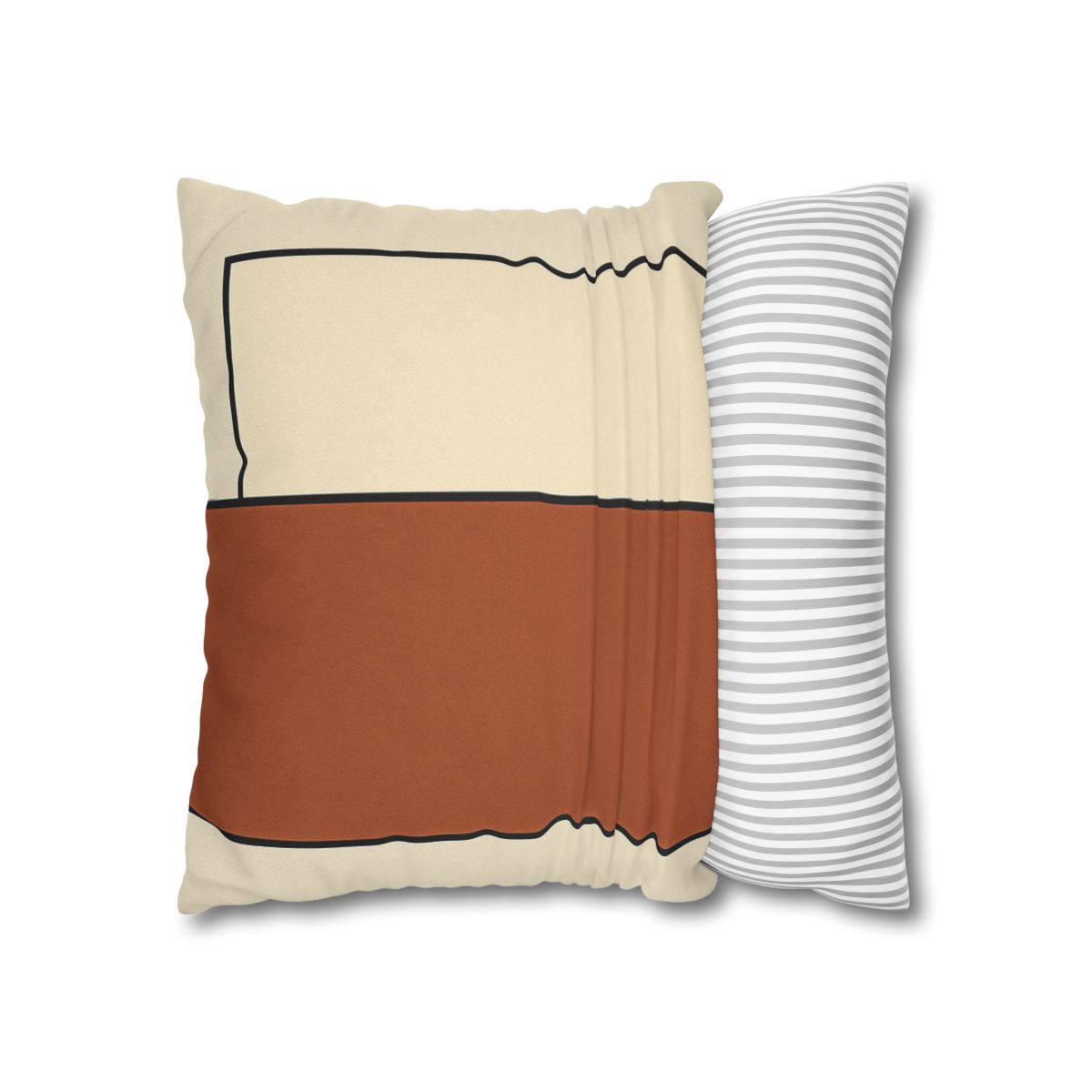 Offset Rectangle Pairing designer print pillow cases