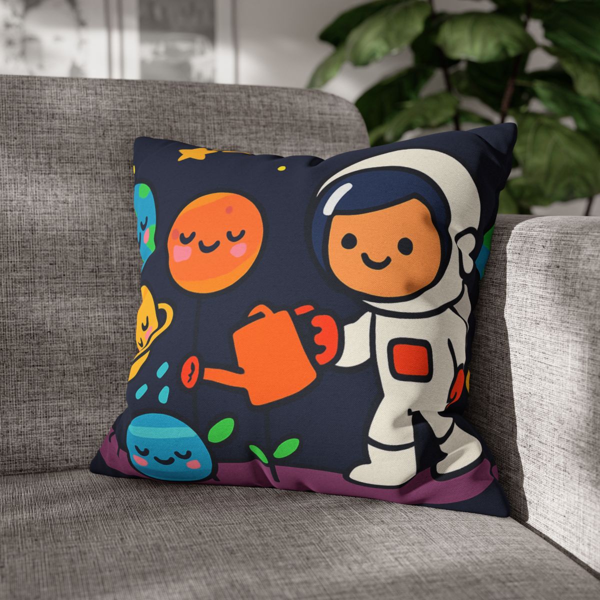 Galaxy Garden Of Friendly Planets comfortable bedding pillow covers