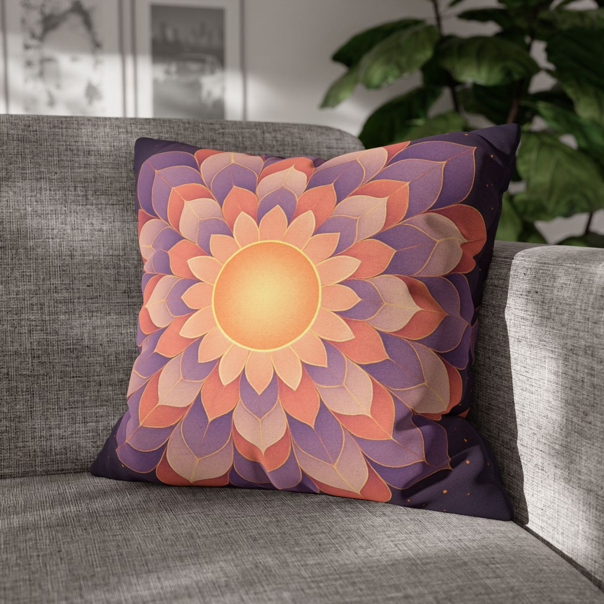 Petal Halo Mandala Drift unique gift pillow cases