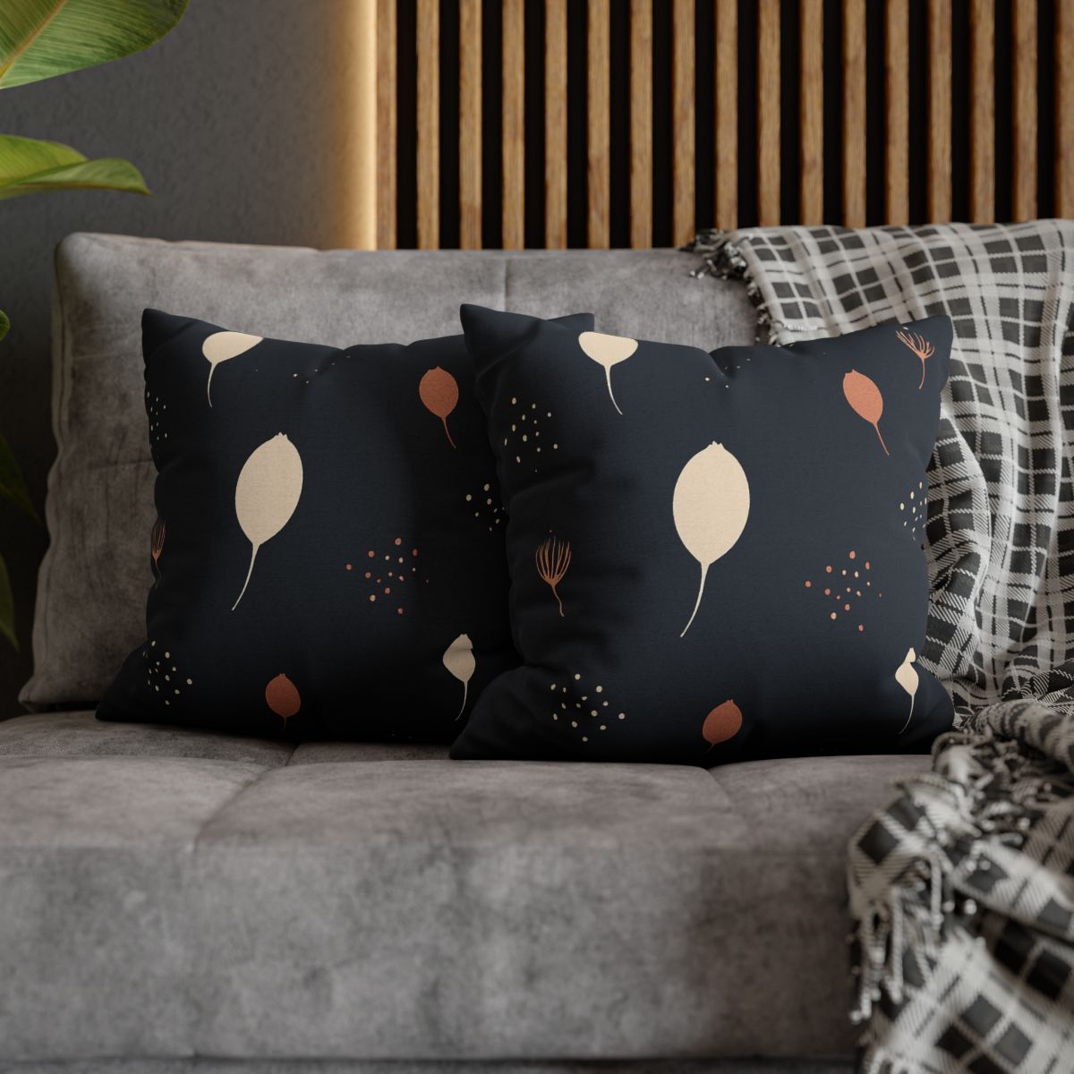 Seed Pod Constellation Scatter designer print pillow cases