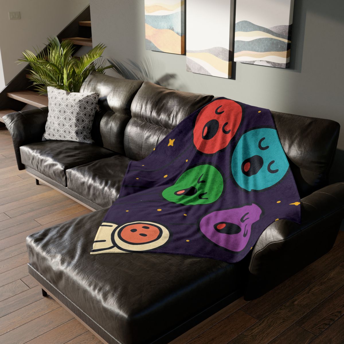 Galaxy Garden Of Singing Planets designer printed blankets