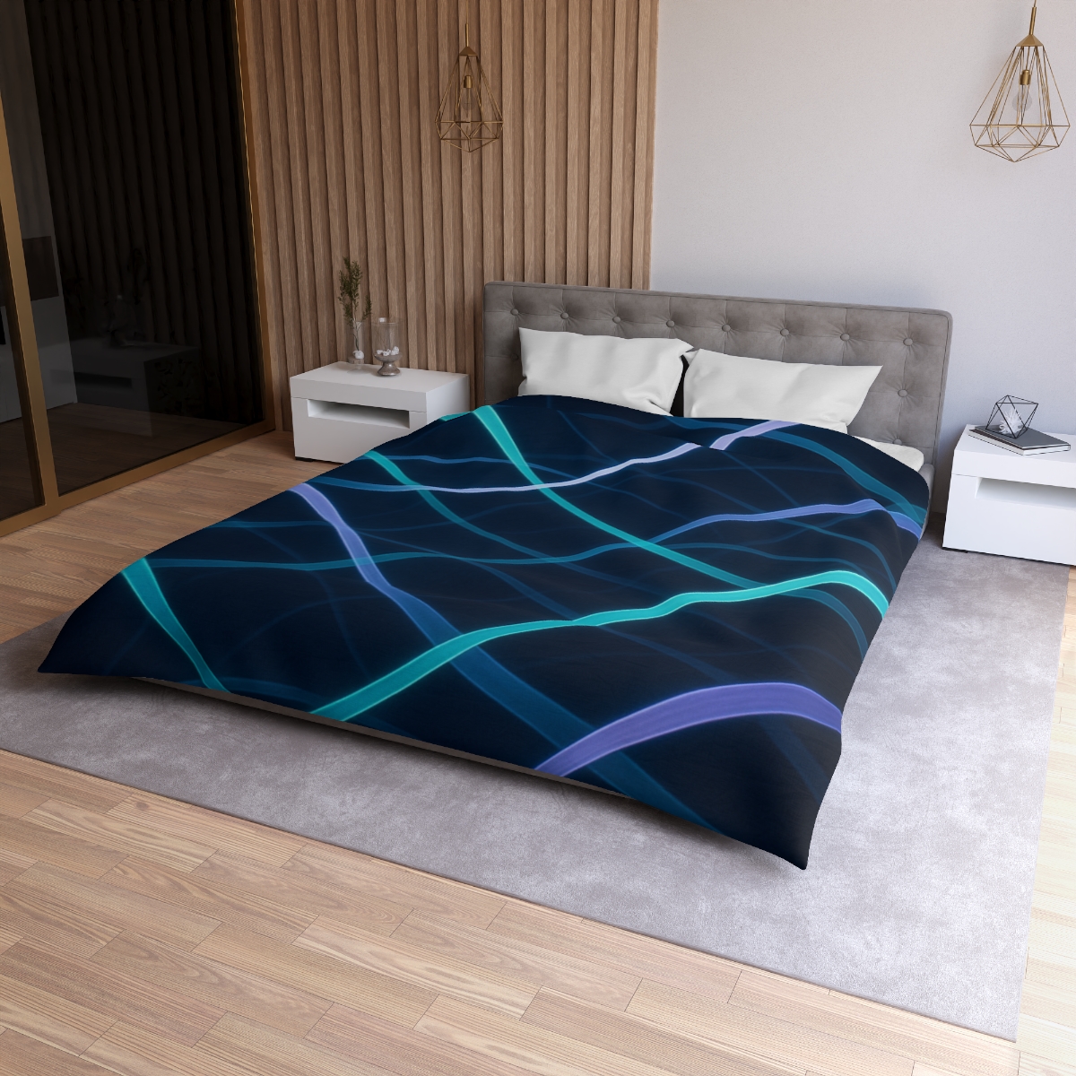 Gravitational Ribbon Lattice custom duvets