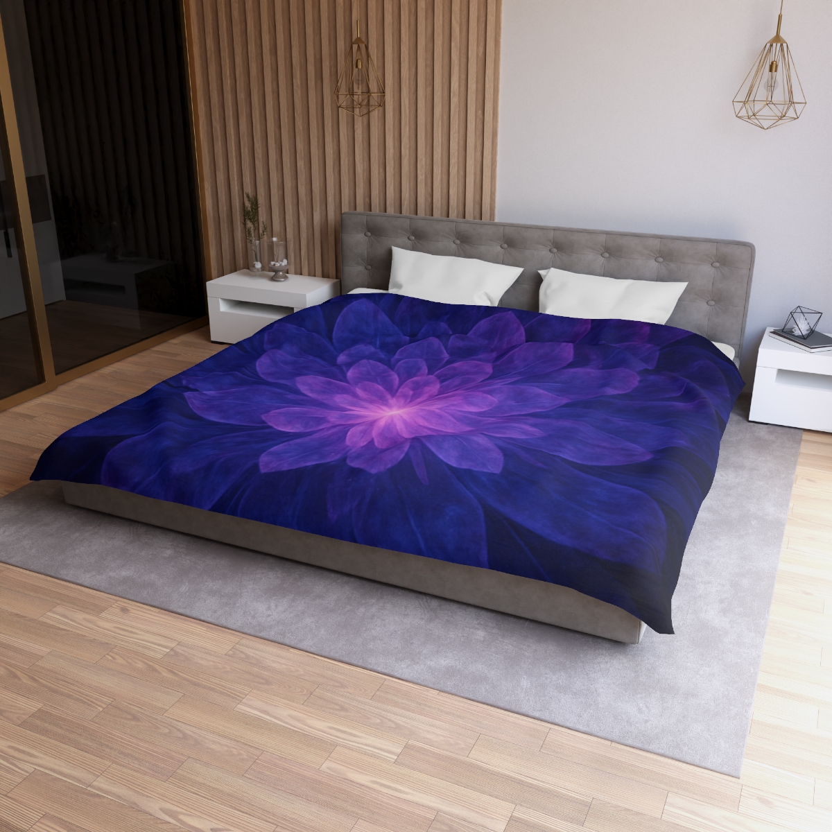 Nebula Petal Radiance designer printed duvets