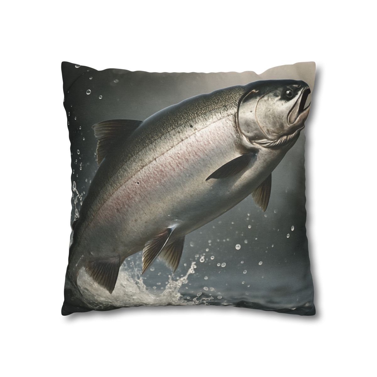 Silver Surge Chinook Salmon comfortable bedding pillow covers