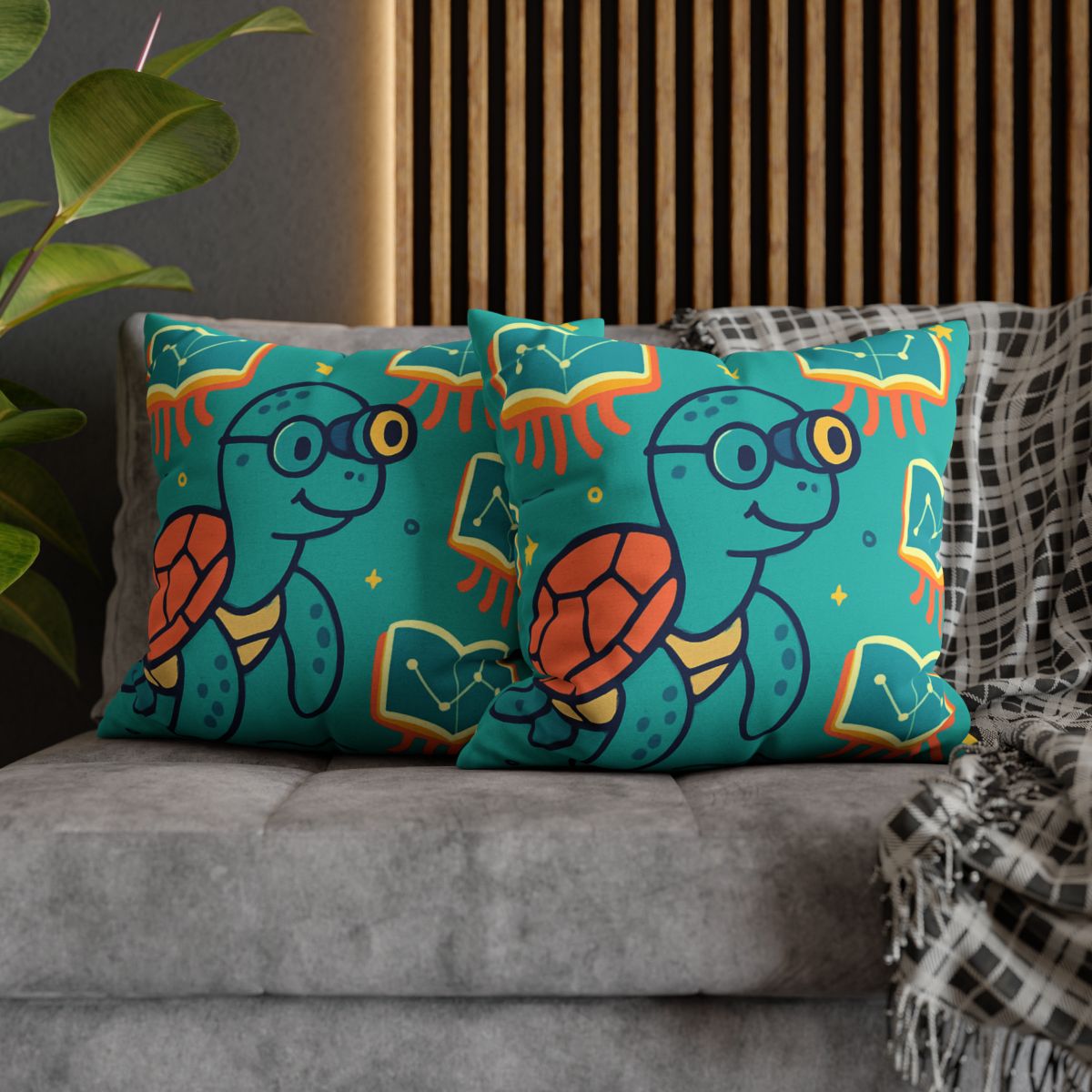 Stargazer Turtle And Floating Jellybooks trendy patterned pillow cases