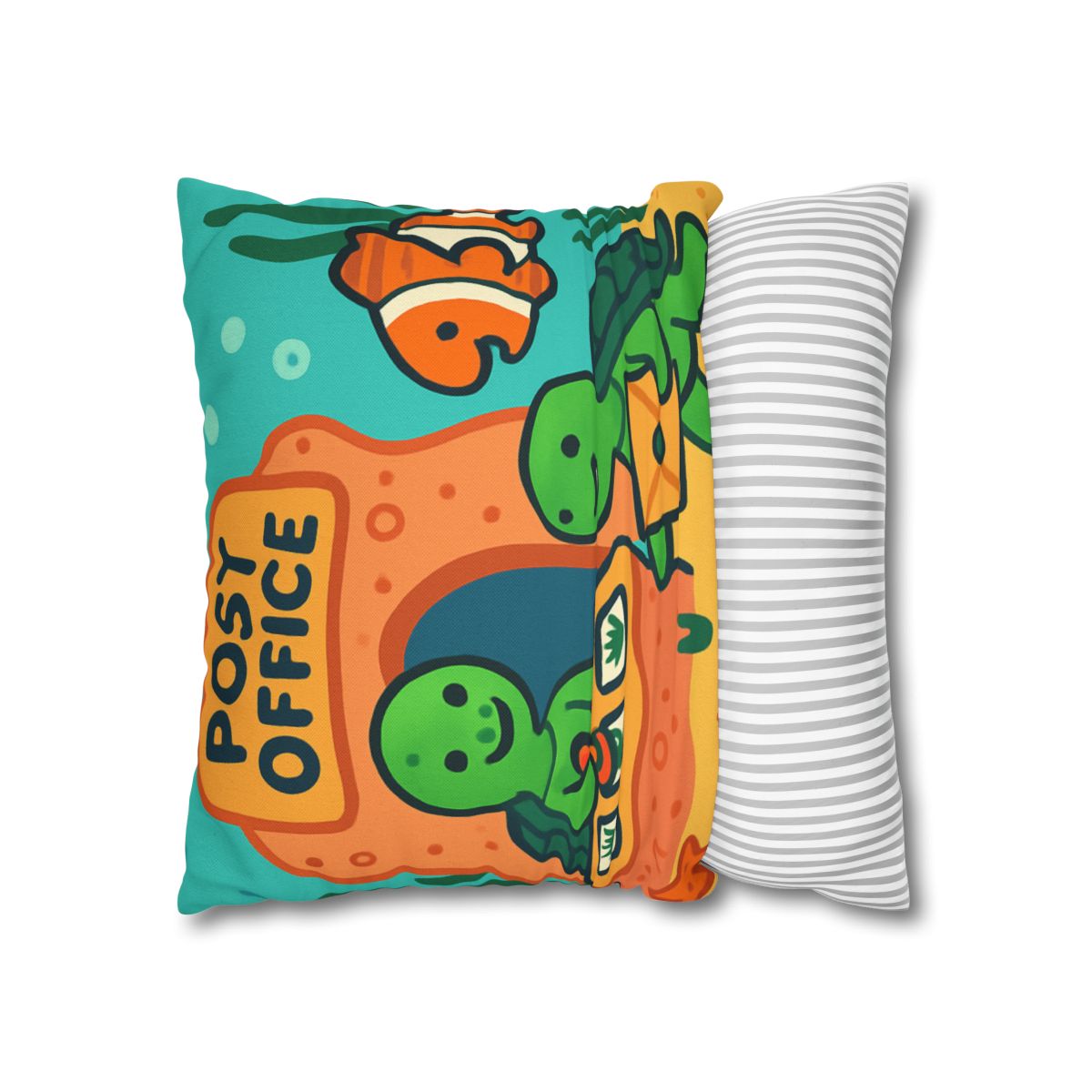 Coral Reef Post Office Run By Sea Turtles soft cotton pillow cases