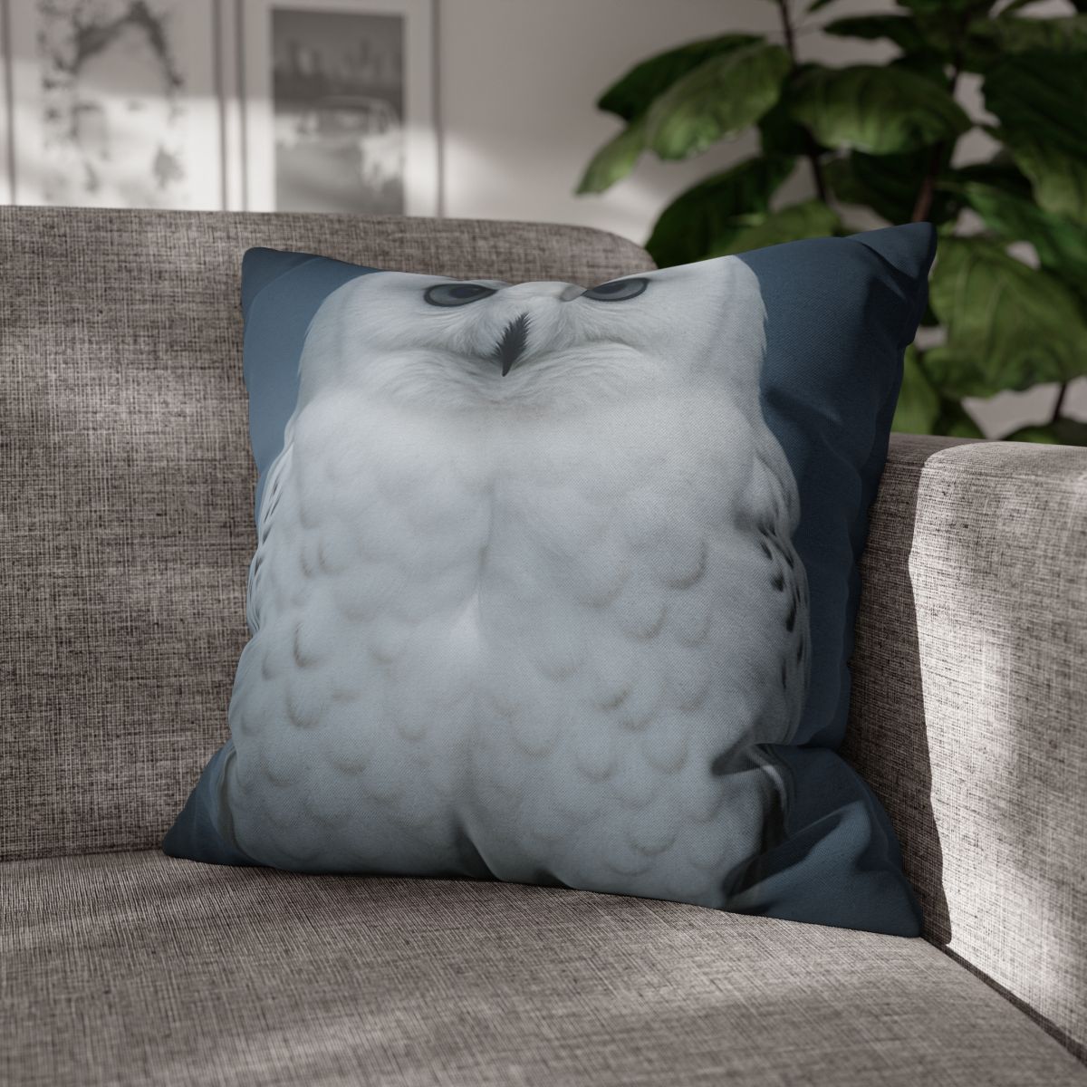 Midnight Watch Snowy Owl designer print pillow cases