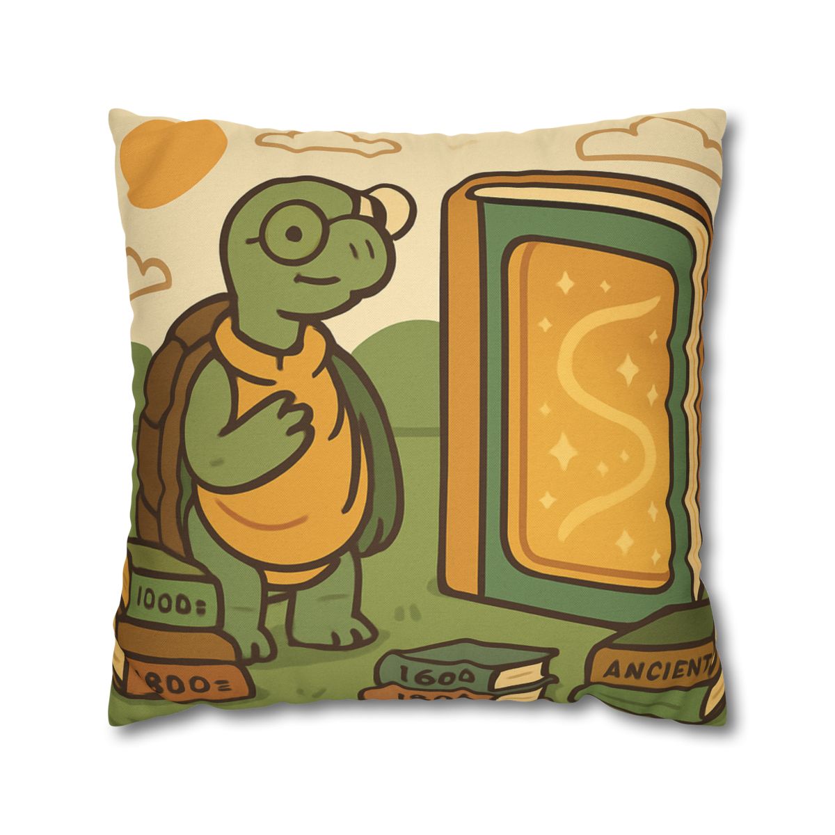 Time Traveling Tortoise Library stylish decorative pillowcases