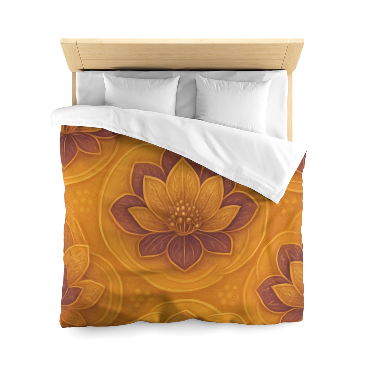 Auric Blossom Halo designer printed duvets