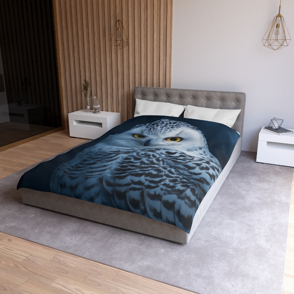 Midnight Watch Snowy Owl unique patterned duvets