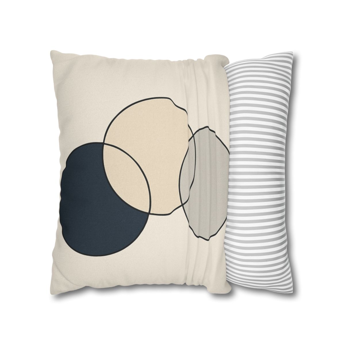 Staggered Trio Of Circles trendy patterned pillow cases