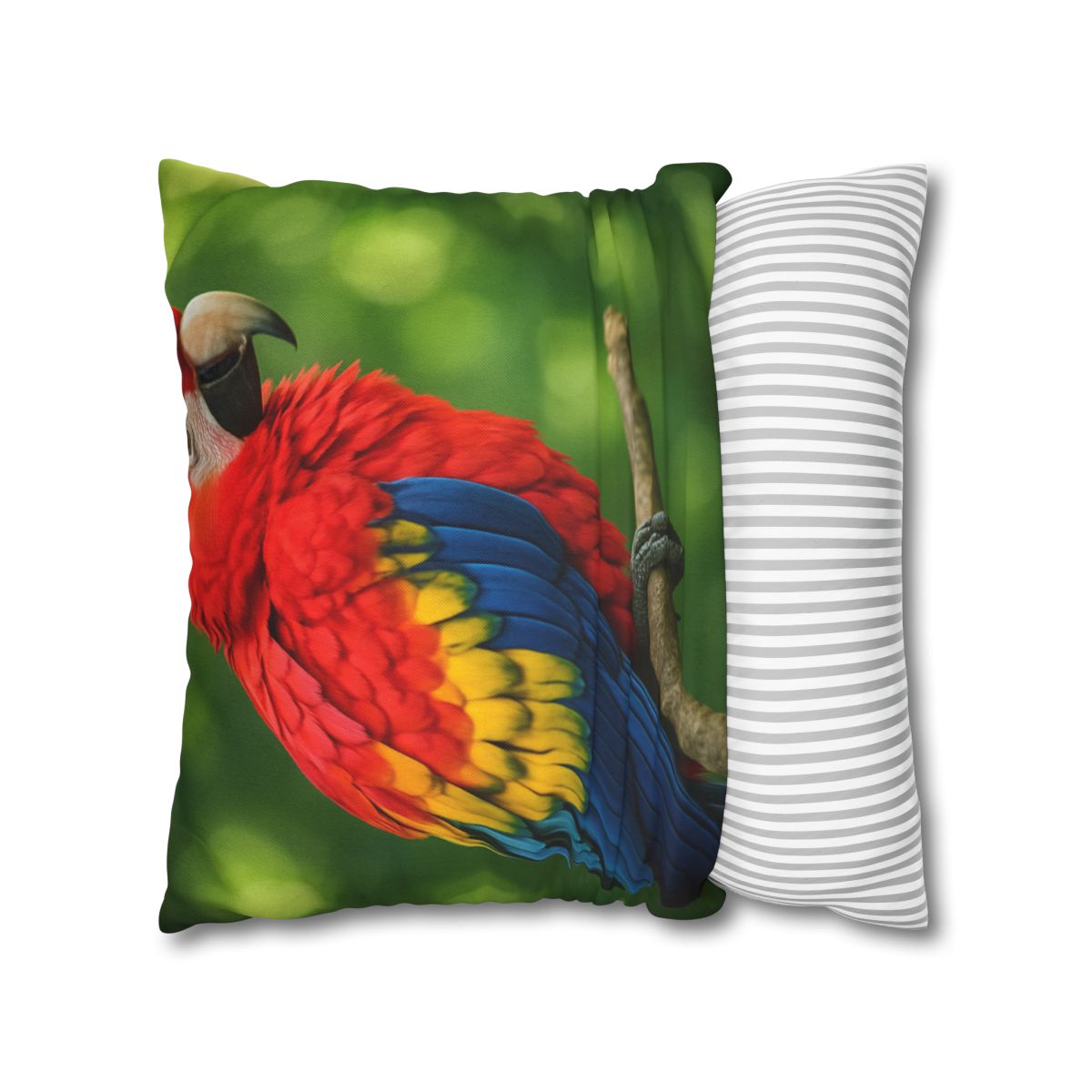Color Storm Scarlet Macaw personalized pillow covers
