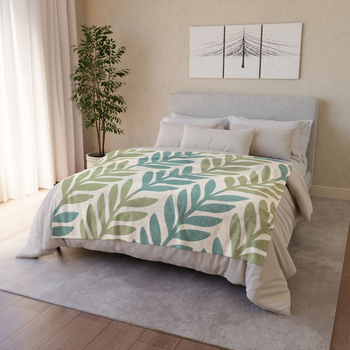 Frond Geometry Sequence unique gift blankets