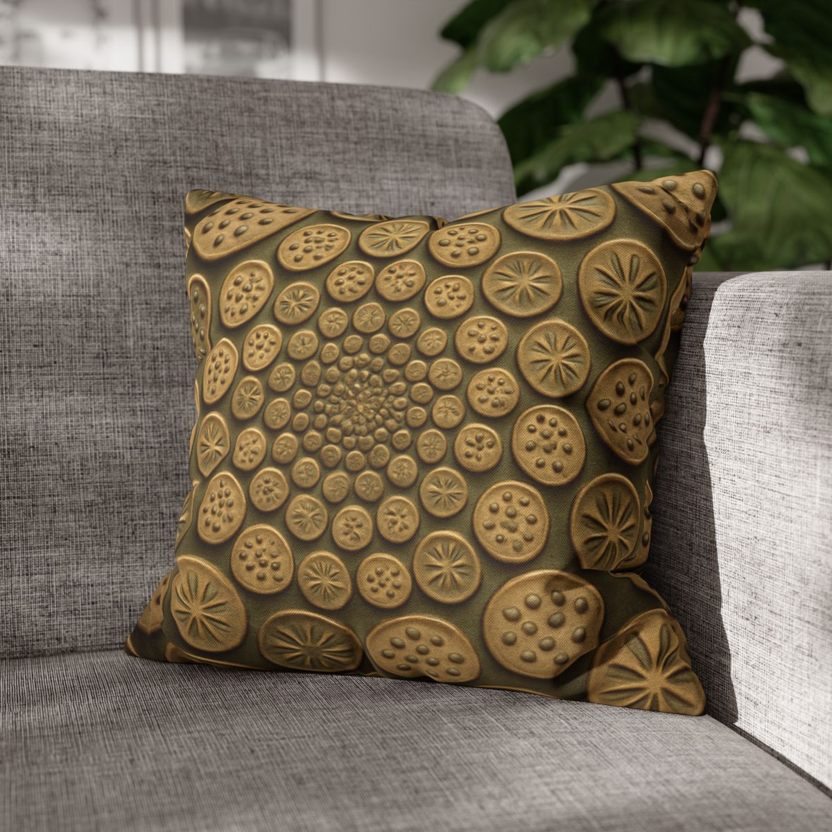 Seed Pod Micro Spiral Array designer print pillow cases