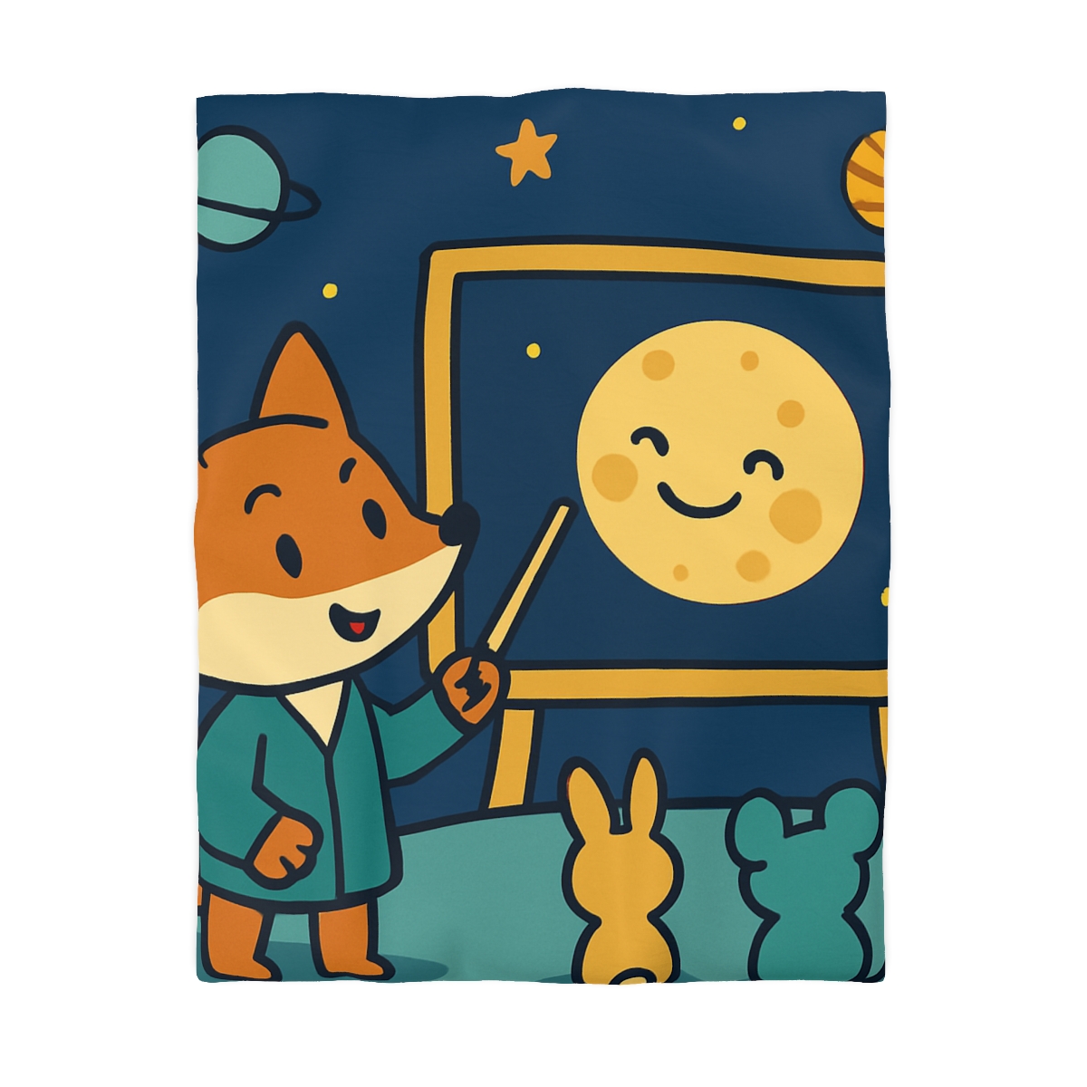 Stargazing Fox And Moon Classroom stylish duvet covers