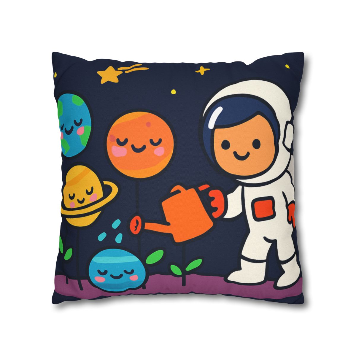 Galaxy Garden Of Friendly Planets comfortable bedding pillow covers