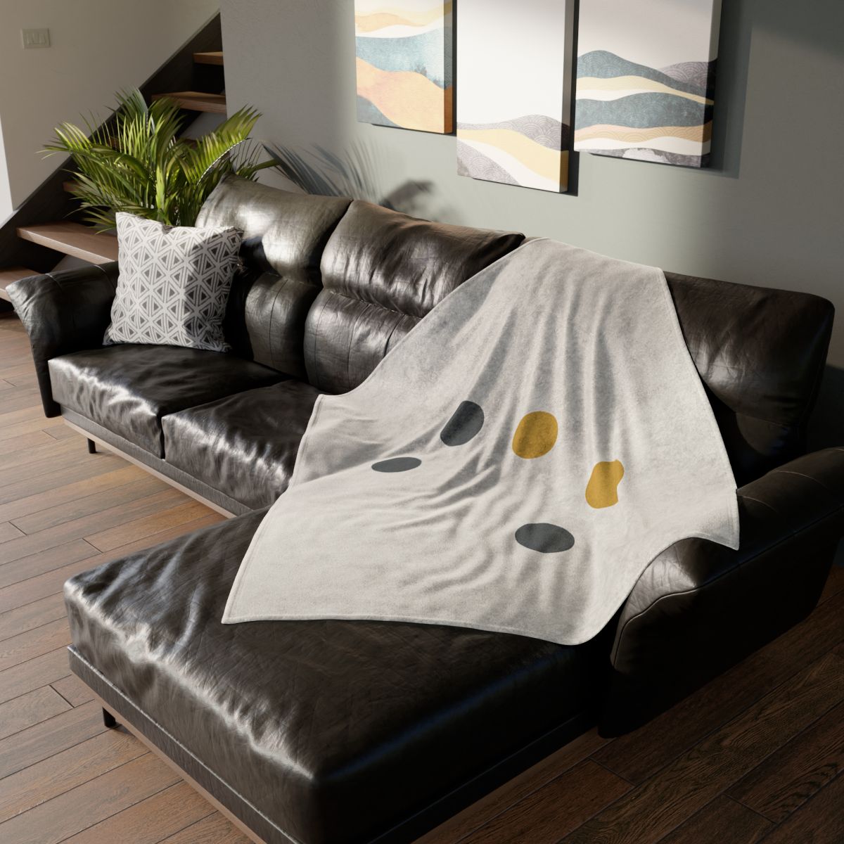 Asymmetric Dot Cluster decorative home blankets