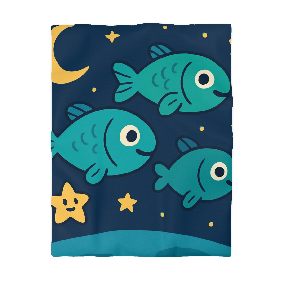 Starry Space Fish School unique patterned duvets