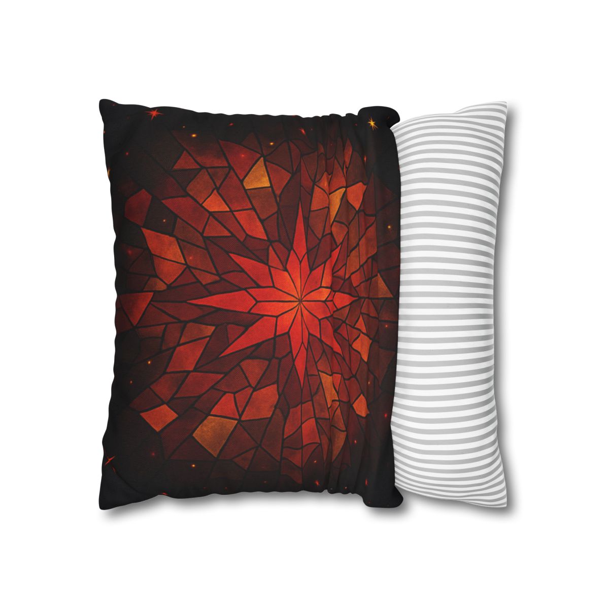Crimson Starburst Mosaic comfortable bedding pillow covers