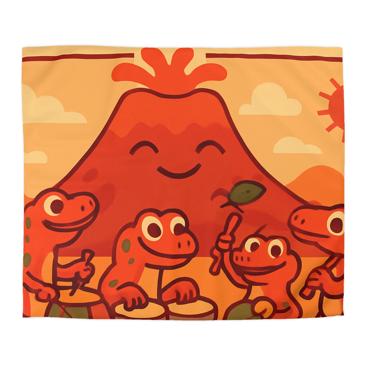 Volcano Drum Band Of The Rhythm Lizards designer printed duvets