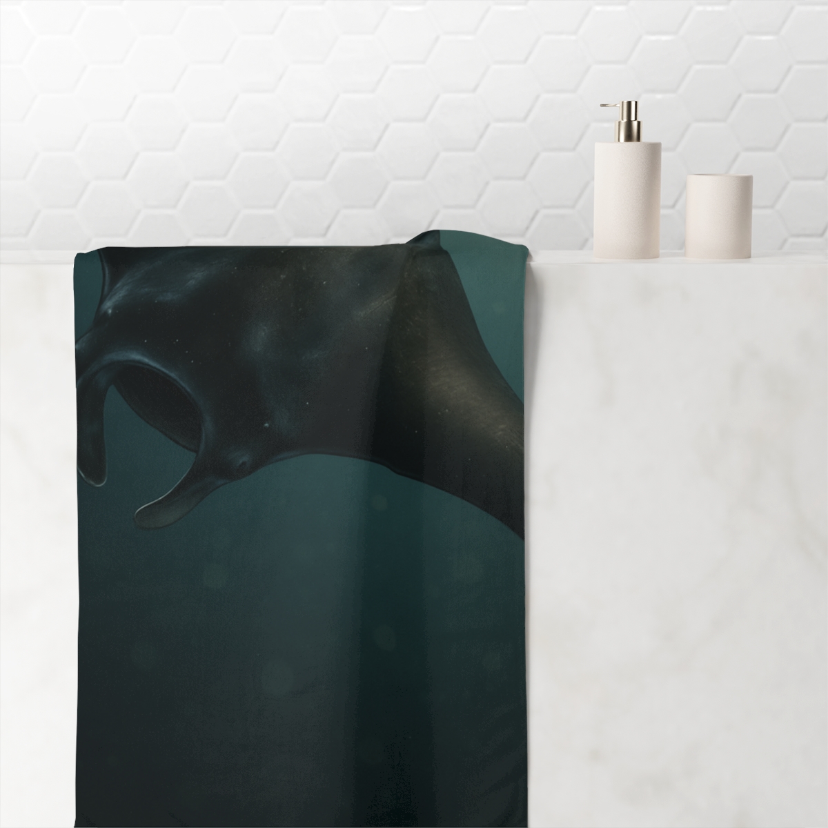 Starlit Drift Manta Ray stylish beach towels