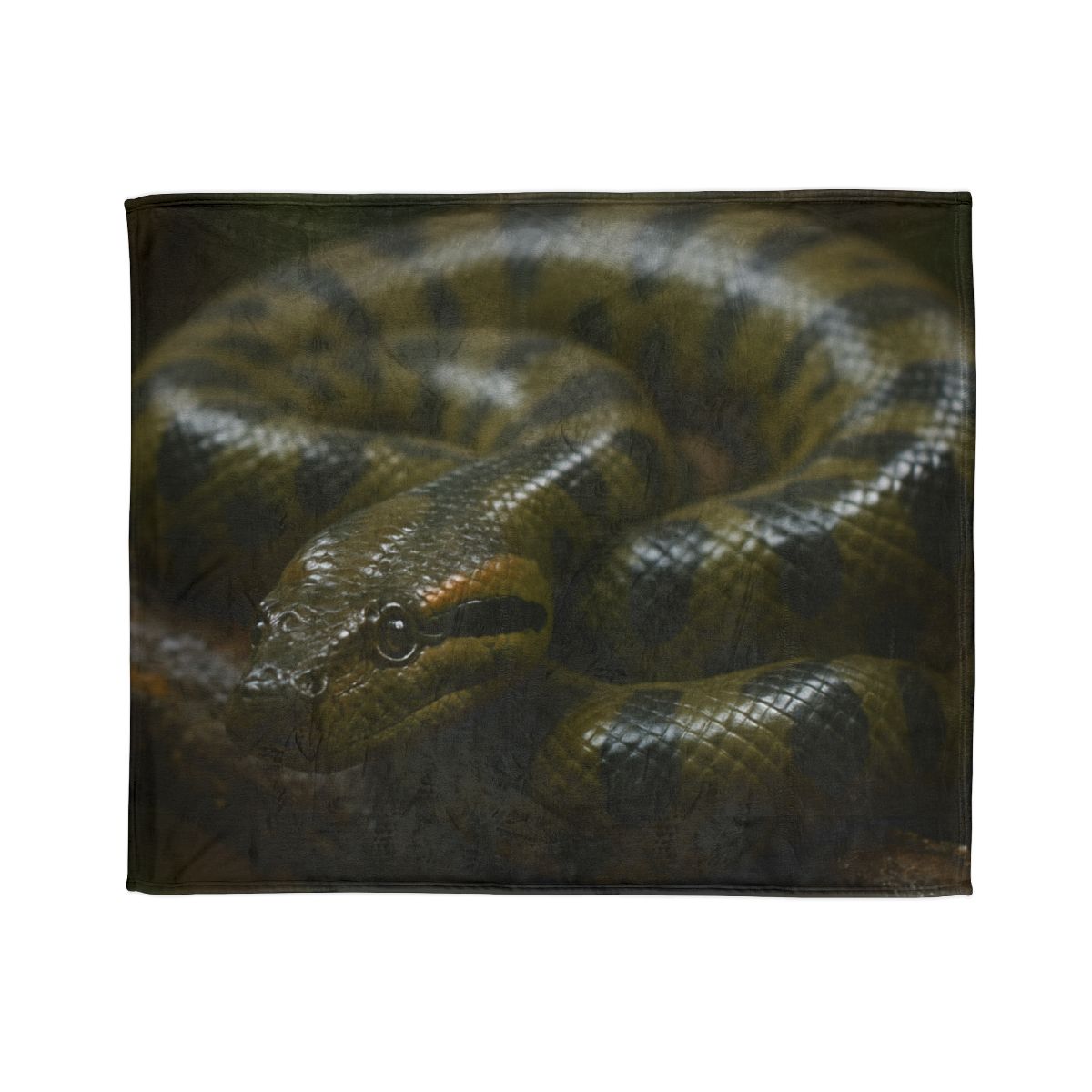 Shadow Coil Green Anaconda decorative home blankets