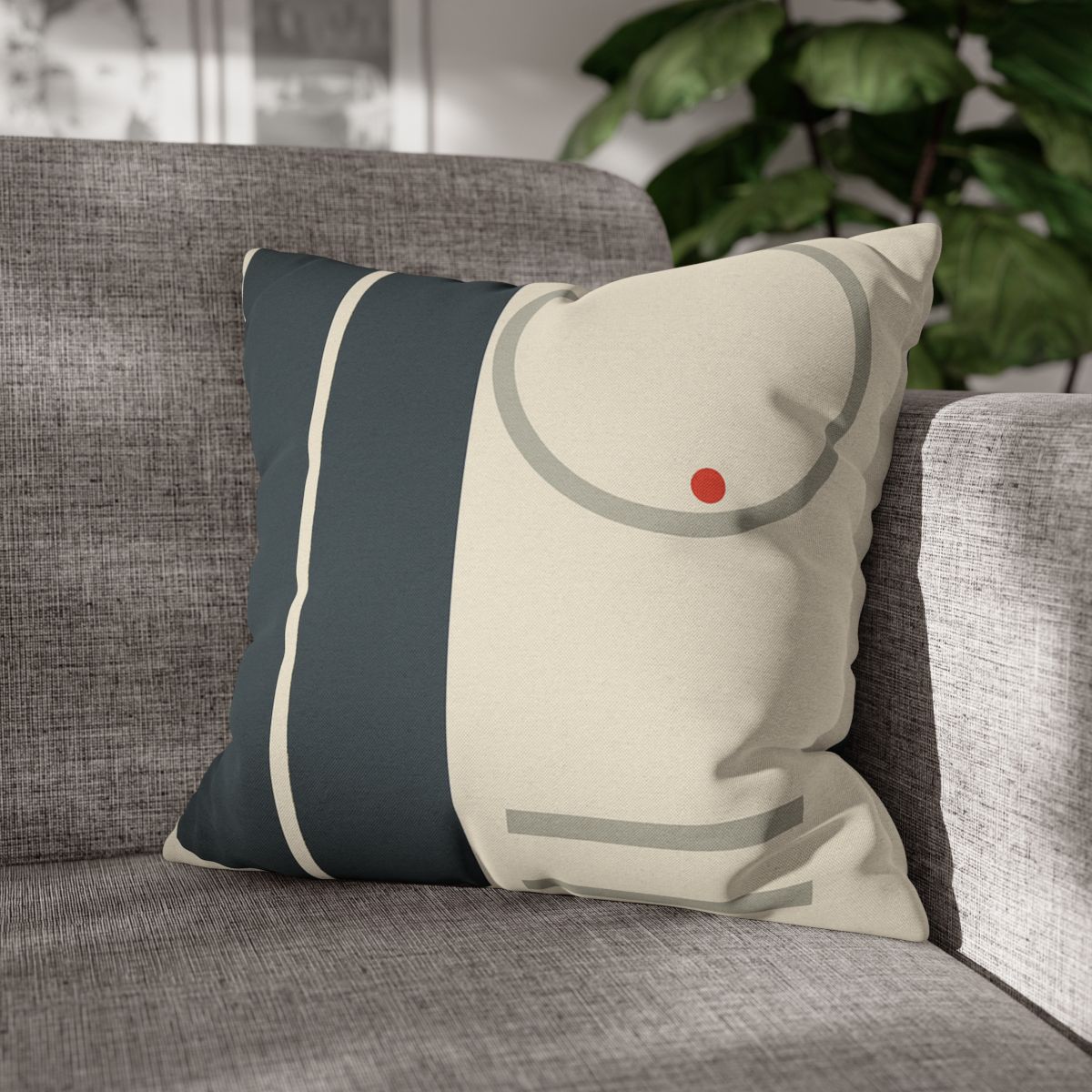 Split Rectangle With Floating Ring stylish decorative pillowcases