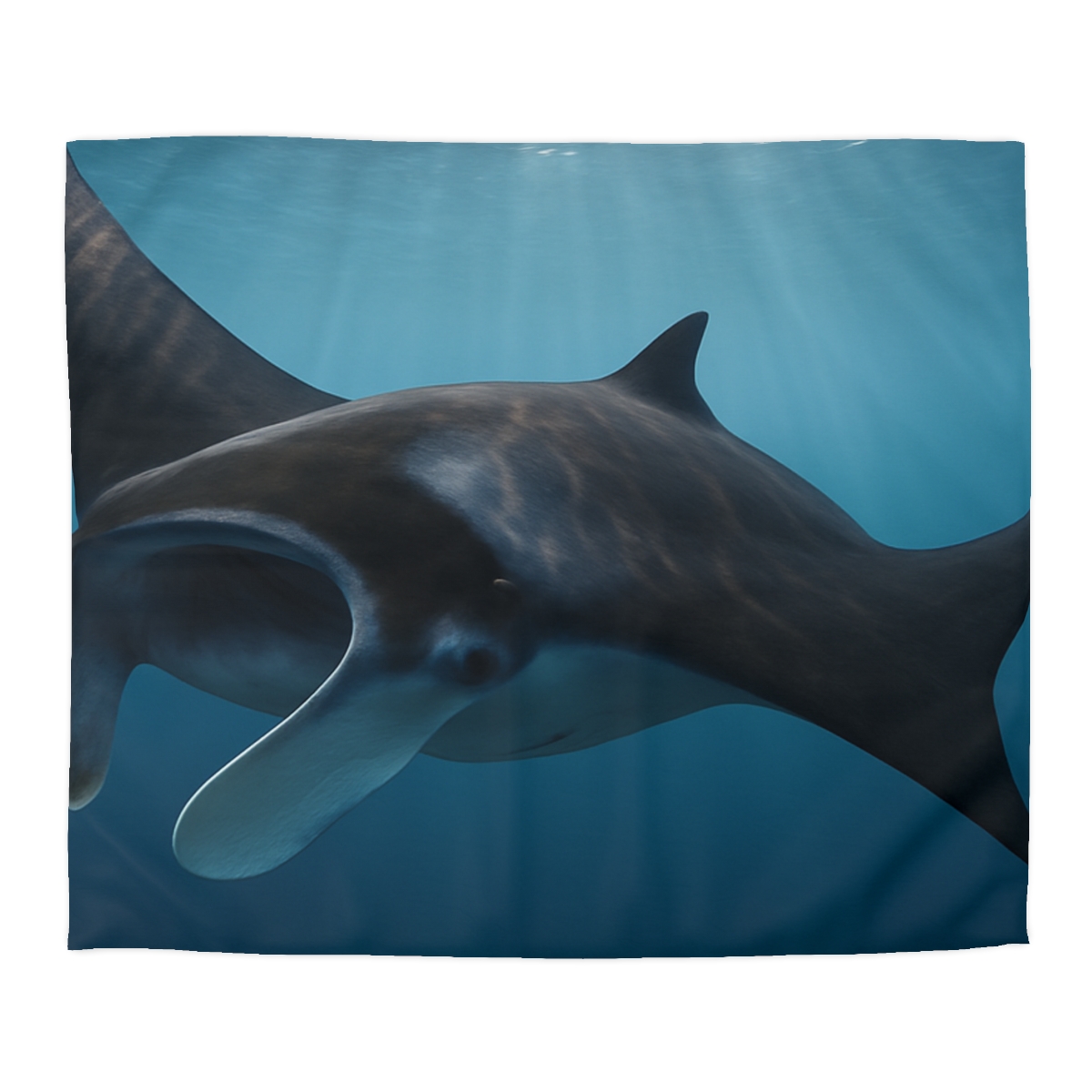 Sunlit Drift Manta Ray personalized bedding duvets
