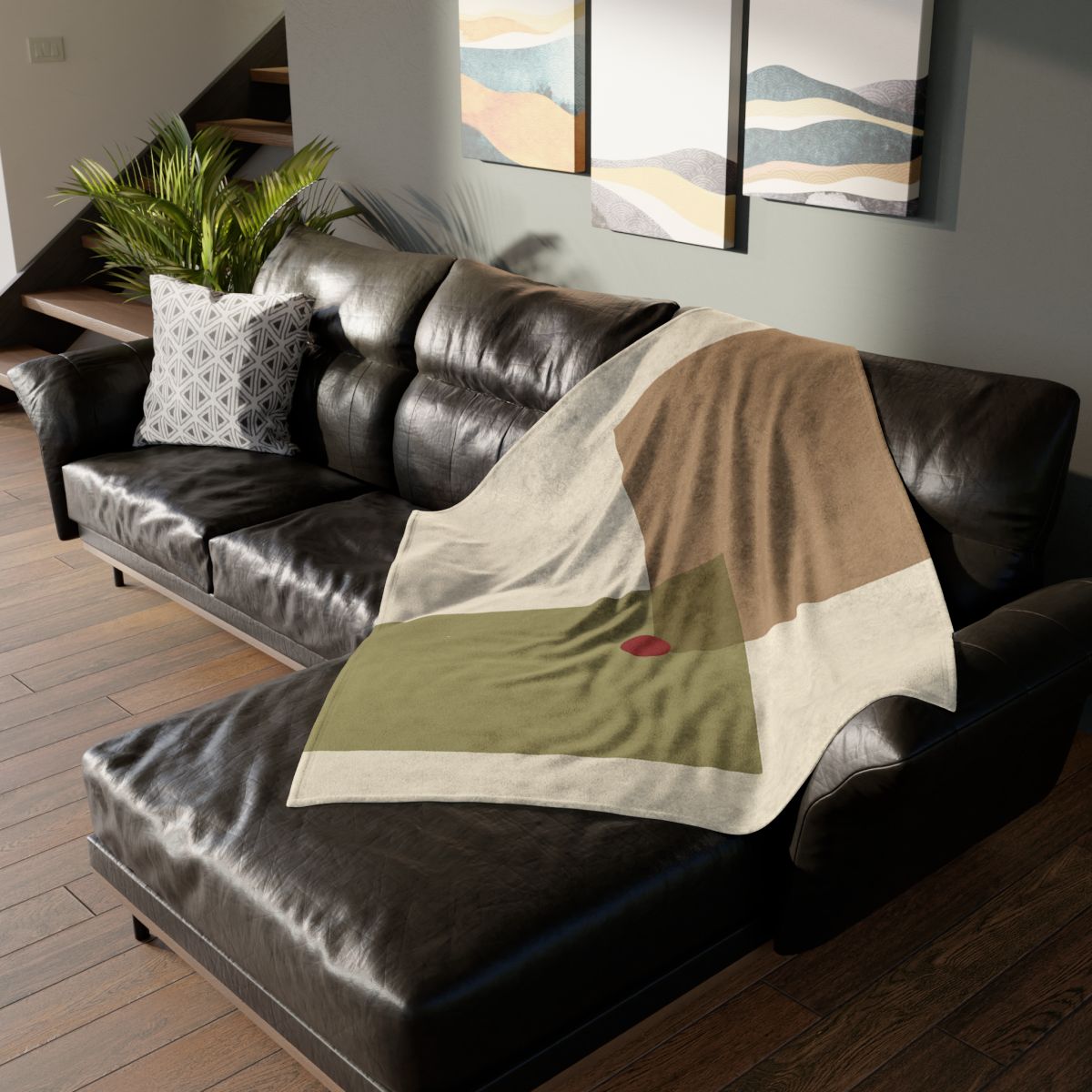 Offset Duo And Quiet Dot decorative home blankets