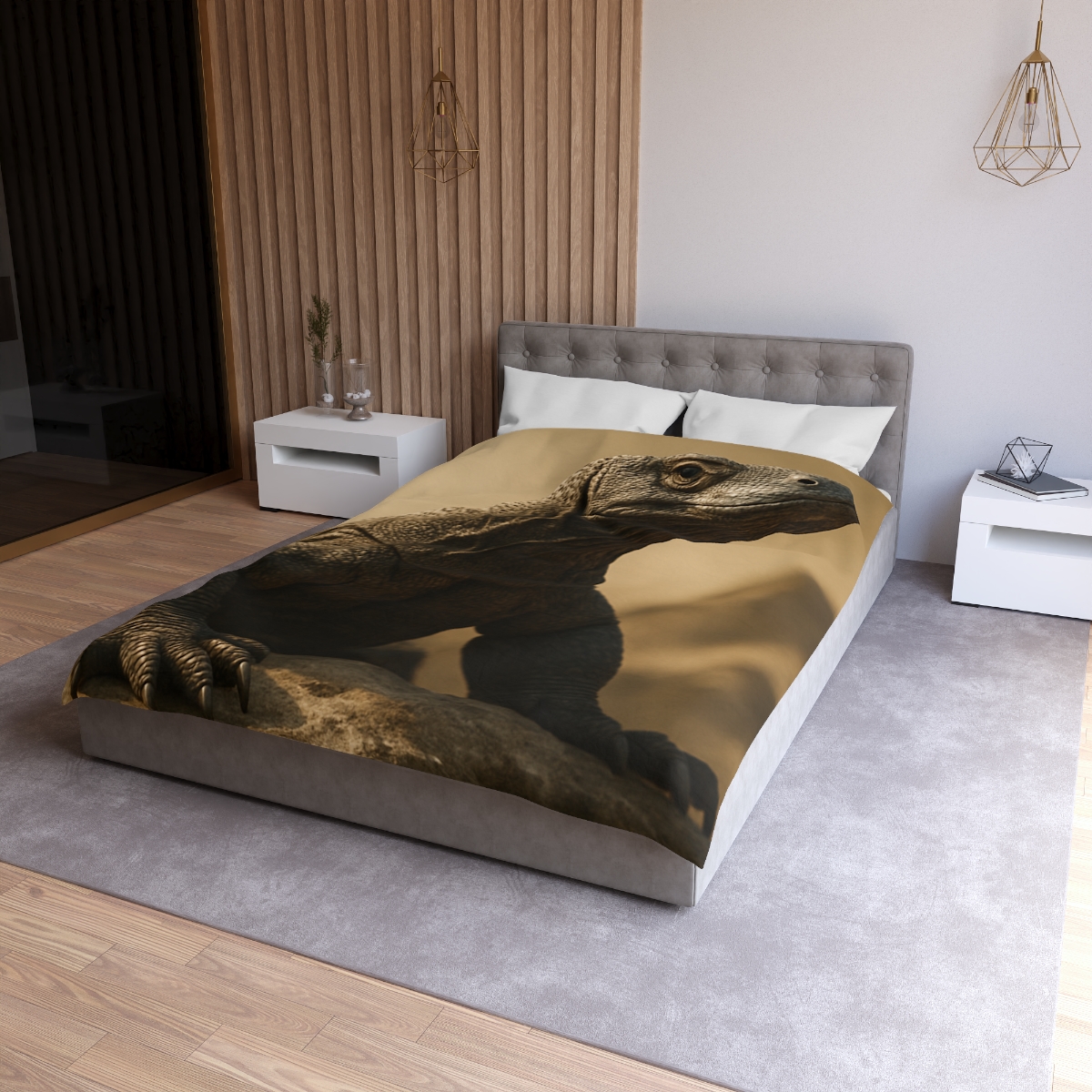 Ancient Sentinel Komodo Dragon unique patterned duvets