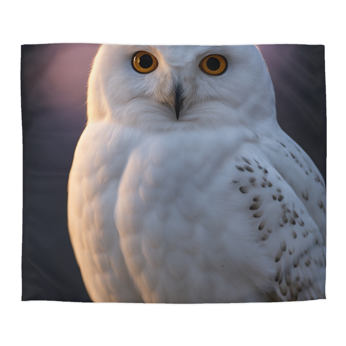 Twilight Watcher Snowy Owl personalized bedding duvets