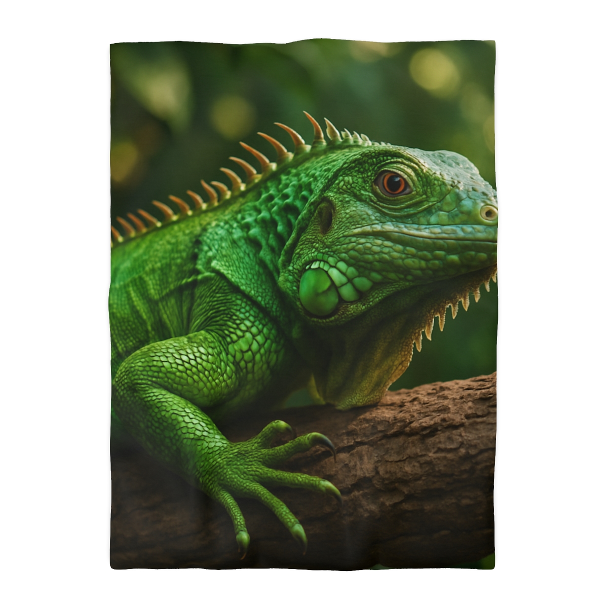 Emerald Gaze Green Iguana warm winter duvets