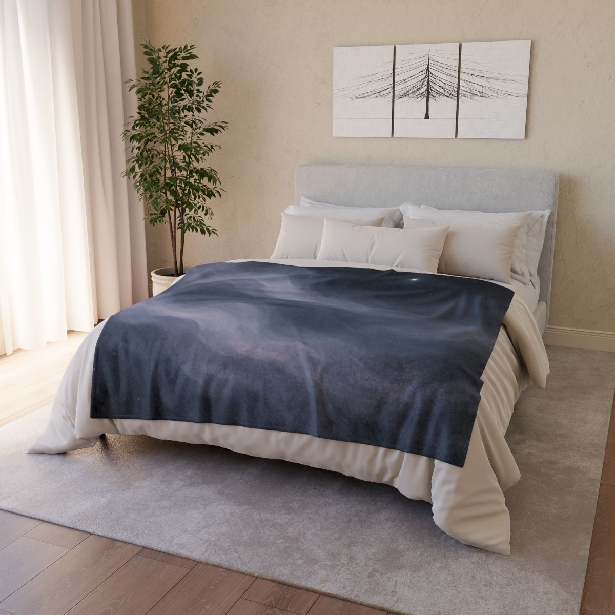 Echoes Of Starlight Mist soft fleece blankets
