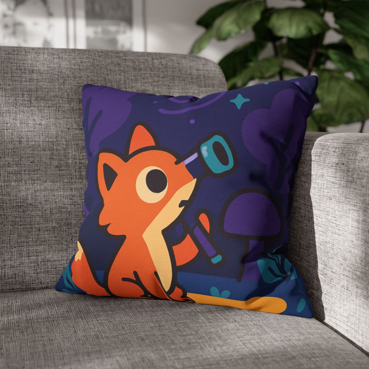 Nebula Forest Fox custom pillow cases