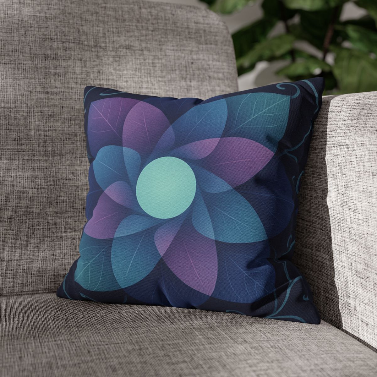 Petal Aperture Kaleidoscope soft cotton pillow cases